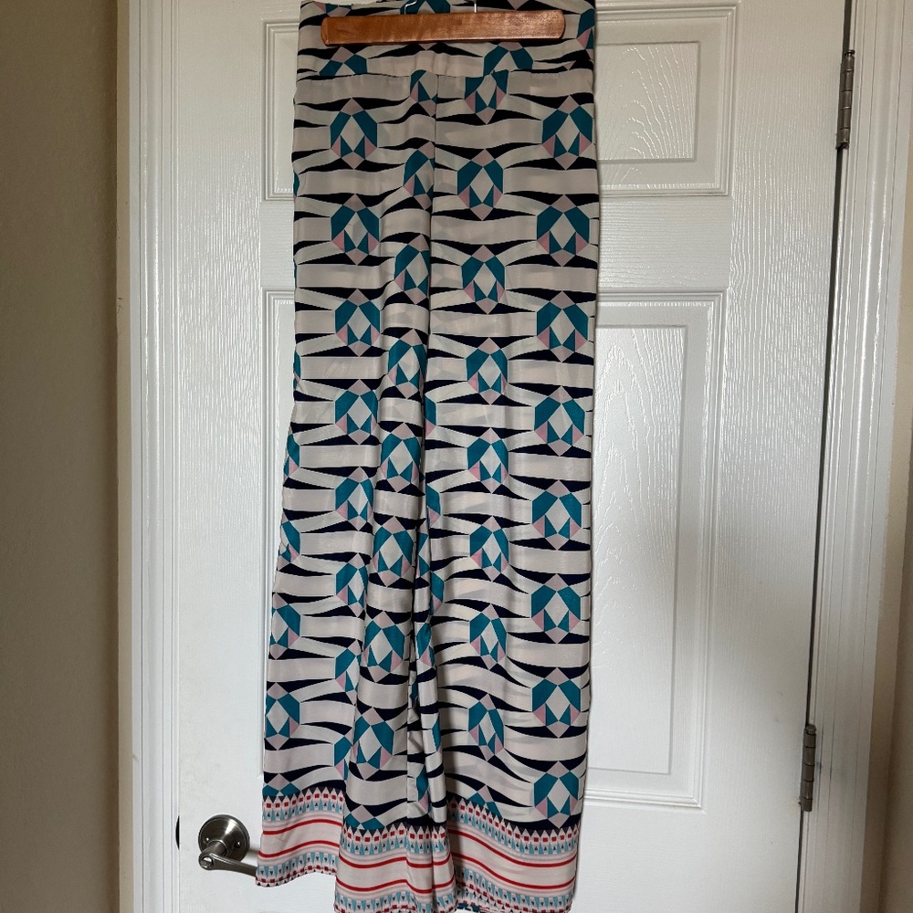 Bar III Geometric Print Flowy Pants